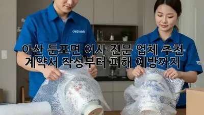 아산 둔포면 이사 전문 업체 추천: 계약서 작성부터 피해 예방까지!